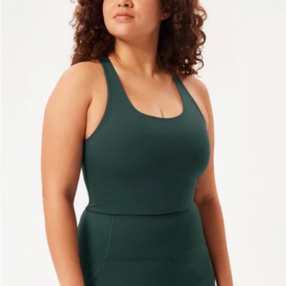 Girlfriend Collective Paloma Bra in Moss